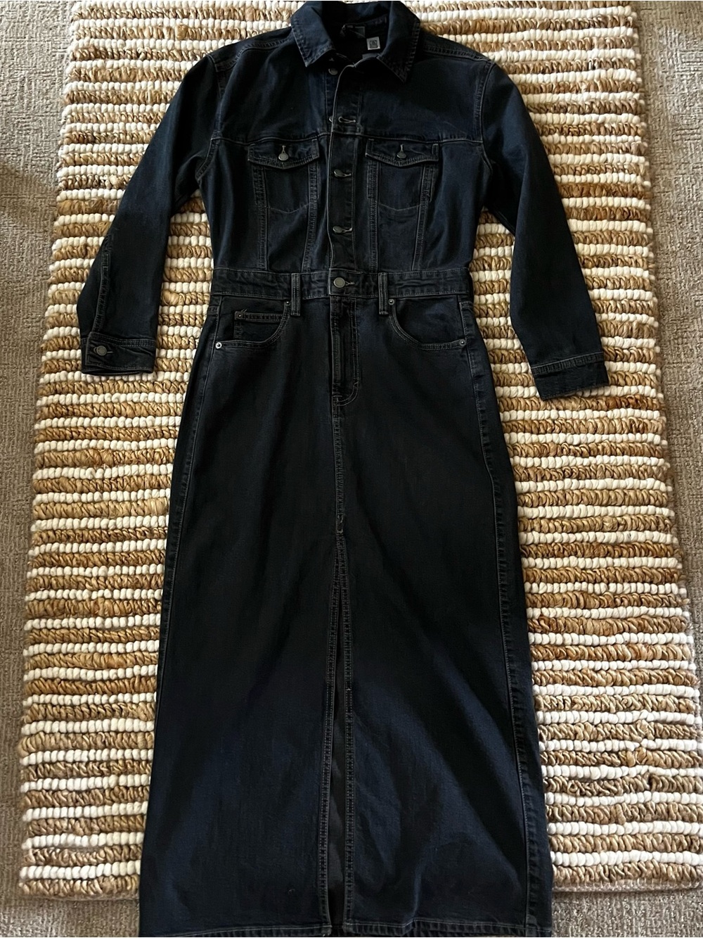 NWT Universal Thread Black dark blue Denim midi Dress